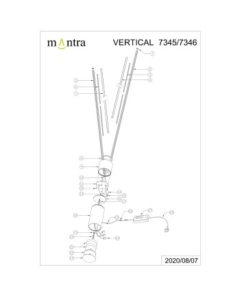 VERTICAL * PIE SALON LED BLANCO